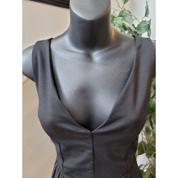 J for Justify Dress Women's Large Black Sleeveless Maxi Chiffon Sheer Skirt - Picture 3 of 13